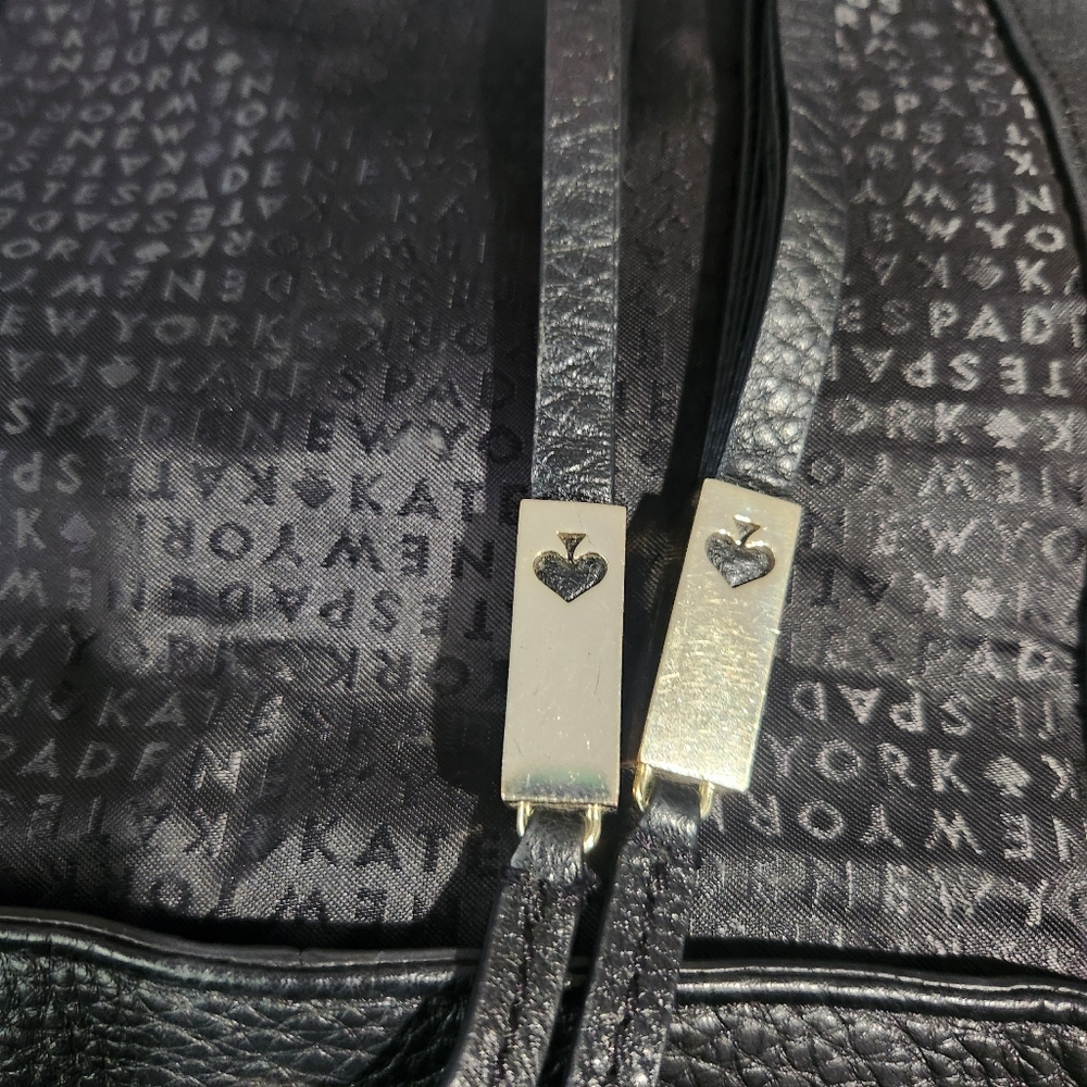 Kate Spade Black Leather Backpack - Picture 10 of 11